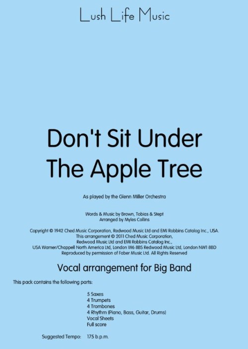 DON'T SIT UNDER THE APPLE TREE (Miller) Vocal Duet/SATB)